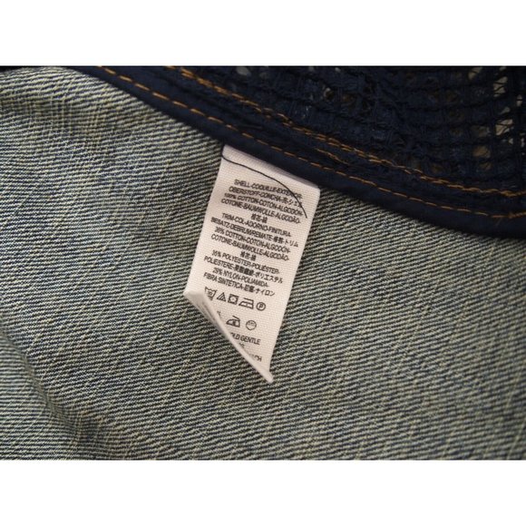 Free People Womens Jacket S Denim Jean Trucker Lace Inset Button Raw Hem - Picture 11 of 12